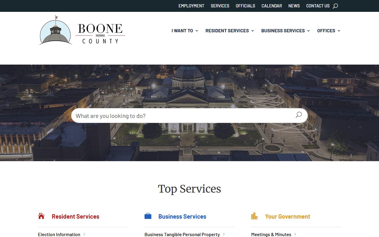 Boone County government website for civil court records in Lebanon