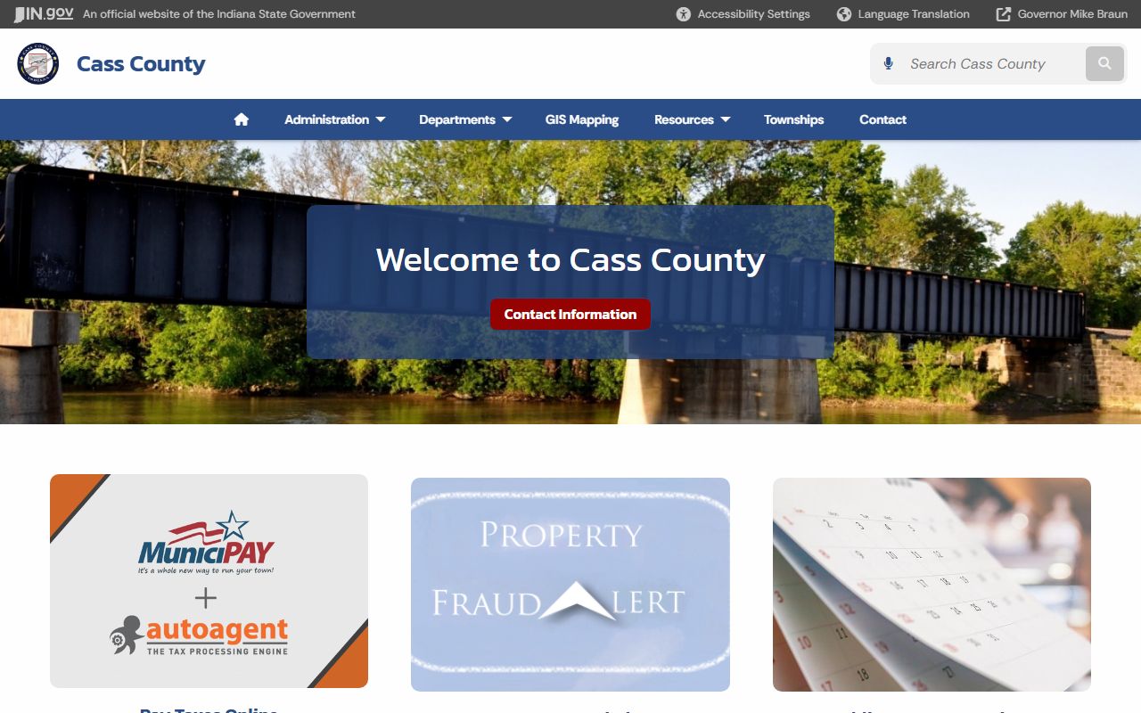 Cass County government website for civil court records