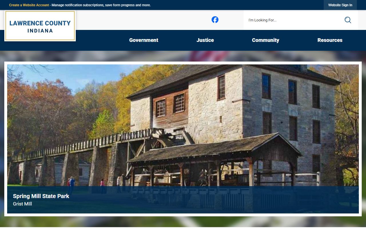 Lawrence County government website for civil court records