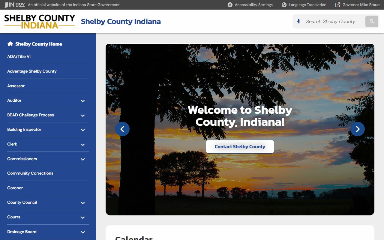 Shelby County government website for civil court records