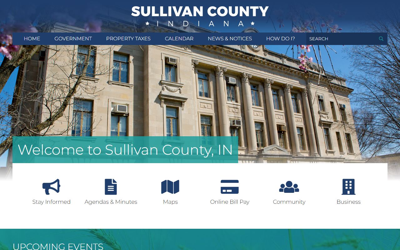 Sullivan County government website for civil court records information