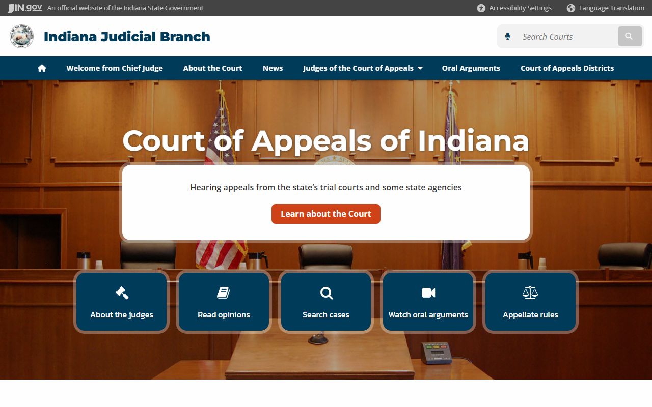 Indiana Court of Appeals civil court records