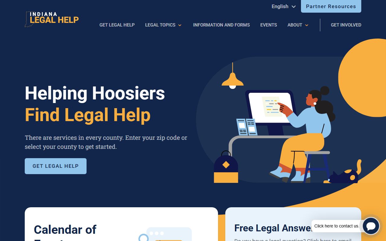 Indiana Legal Help resources for civil court records