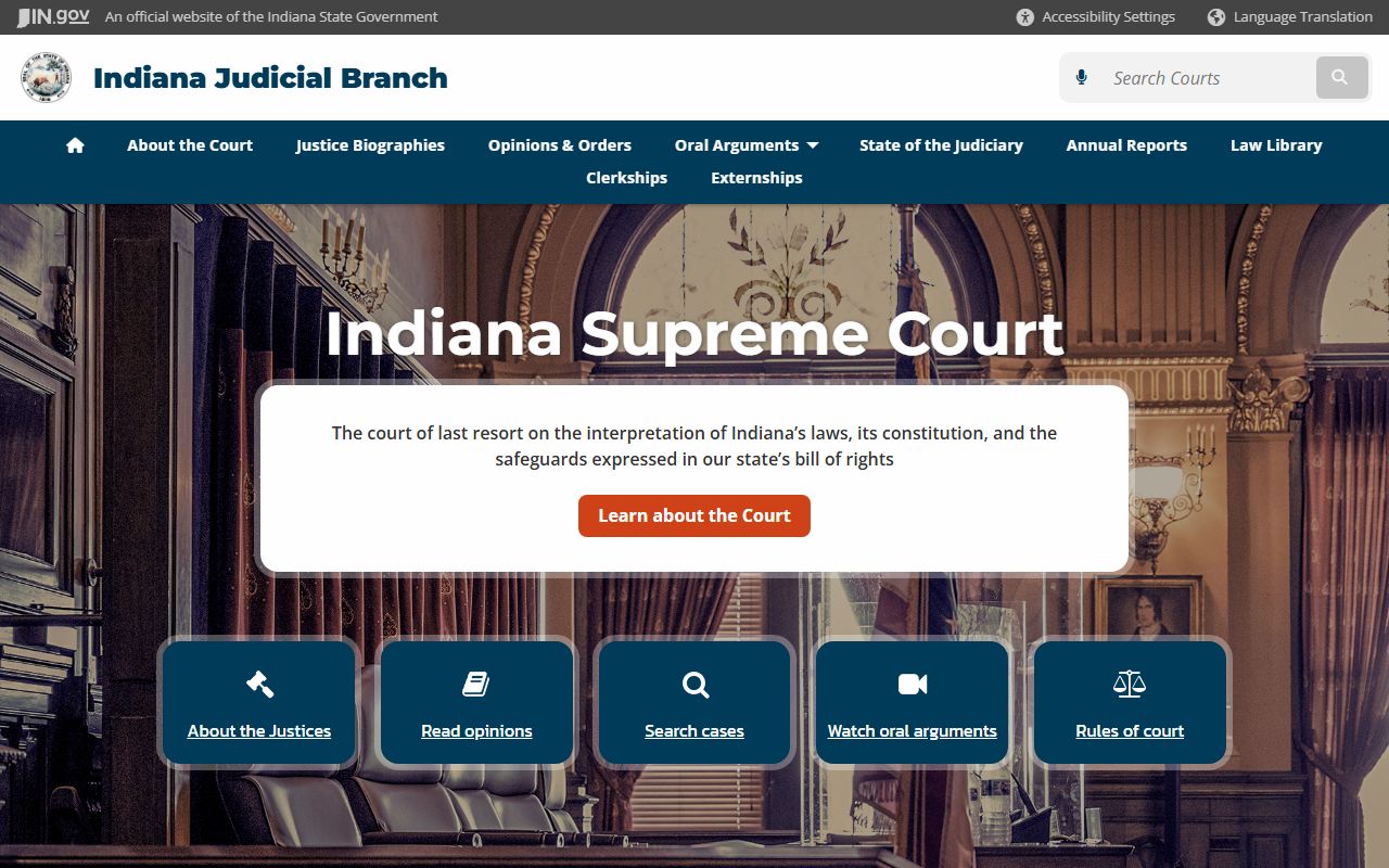 Indiana Supreme Court civil court records